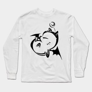 Moogle outline Long Sleeve T-Shirt